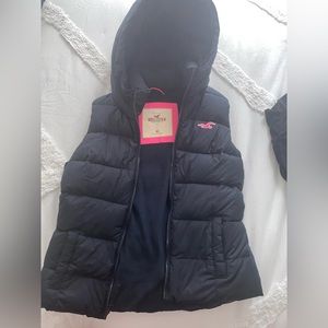 Hollister vest with hoodie